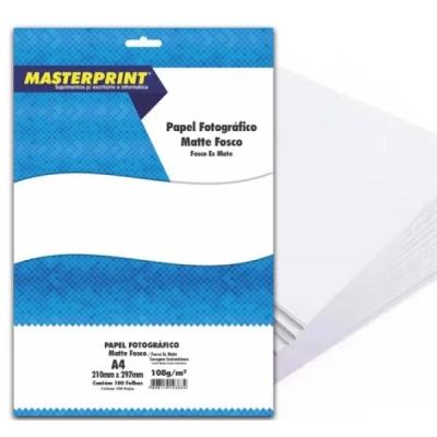 PAPEL FOTO MATE 108G C/100 FLS MASTERPRINT