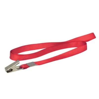 CORDAO PARA CRACHA TECIDO C/PRESILHA VERMELHO MARES