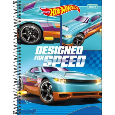 CADERNO 1MT ESP CD 80F UNIV HOT WHEELS TILIBRA