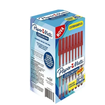 CANETA ESFEROGRÁFICA POP 1.0MM PAPER MATE KILOMETRICA