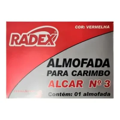 ALMOFADA PARA CARIMBO N.3 VERMELHA RADEX