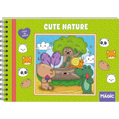 LIVRO DE COLORIR CUTE NATURE 96P ESP C.D. 180G UNIDADE 123041 - MAGIC KIDS