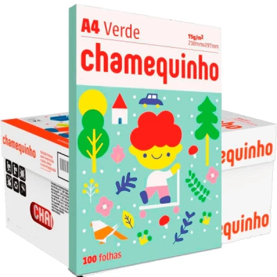 PAPEL CHAMEX A4 C/100 VERDE 75GR