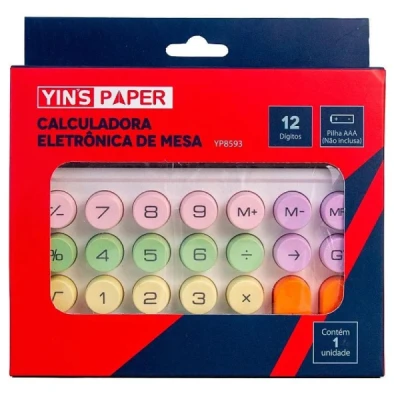 CALCULADORA 12DIG 17X14CM COLOR YP8593 YINS