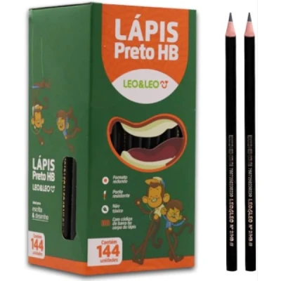 LAPIS DE ESCREVER N2 HB PRETO LEOLEO