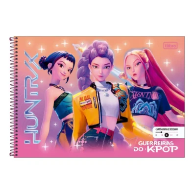 CADERNO DESENHO 80F ESP CD GUERREIRA  KPOP TILIBRA