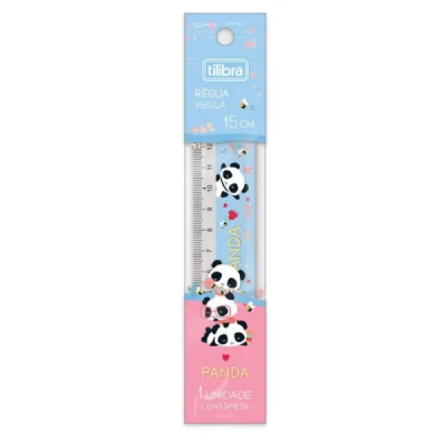 REGUA 15CM PLASTICA PANDA  - TILIBRA