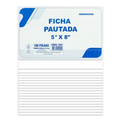 FICHA PAUTADA 5X8 203X127CM PCT/100 10040 - SD