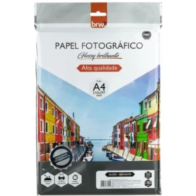 PAPEL FOTO GLOSSY 180G A4 C/50F PP5018 - BRW