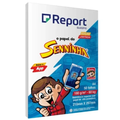 PAPEL SULFITE A4 180G C/50 BRANCO REPORT
