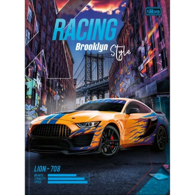 CADERNO BROCHURAO CAPA DURA X RACING 80 FOLHAS - Tilibra