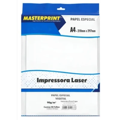 PAPEL VEGETAL 90G/M² A4 - C/ 50FOLHAS MASTERPRINT