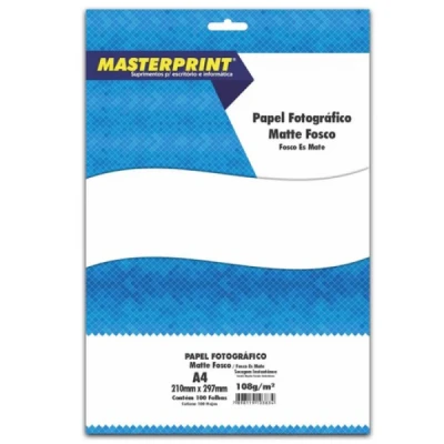 PAPEL FOTO MATE 108G C/100 FLS MASTERPRINT