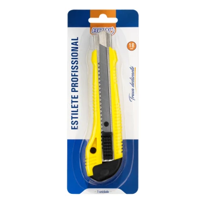 Estilete Profissional Emborrachado 18 mm Brw