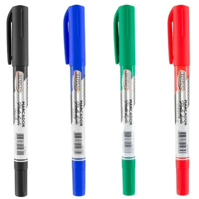 Marcador CD/Retroprojetor Ponta Dupla 2mm/0,4mm - BRW