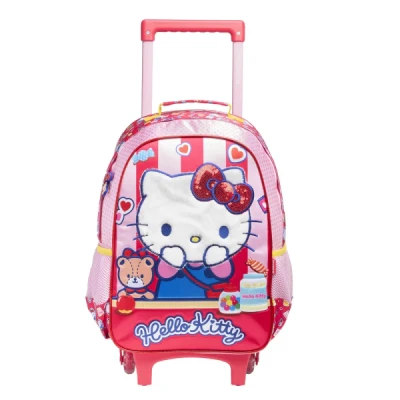 MOCHILA INFANTIL COM RODINHA HELLO KITTY R UNIDADE 15380 - XERYUS