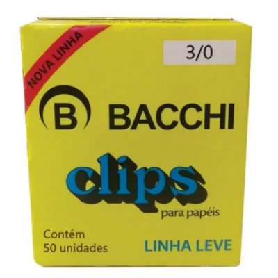 CLIPS GALV 3/0 LINHA LEVE ACO C/ 50 UN BACCHI