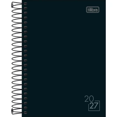 AGENDA ESPIRAL SPICE PRETA (129X187MM) M5 2027 TILIBRA
