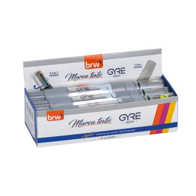 MARCA TEXTO GYRE 3 CORES NEON CA3301 - BRW
