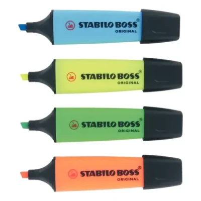 MARCA TEXTO STABILO BOSS KIT C/04 CORES 7004-3