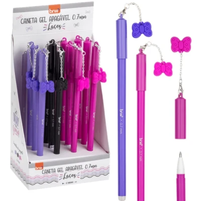 CANETA ESFEROGRÁFICA DIVERT GEL APAGAVEL 0.7MM LAÇOS CA0235 BRW