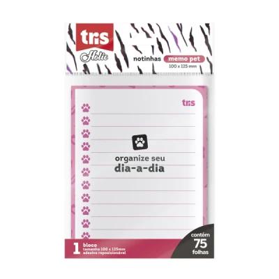 BLOCO ADESIVO HOLIC MEMO PET 100X125MM 75F TRIS