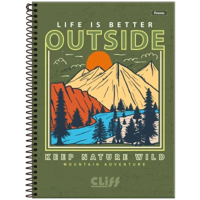 CADERNO 10MT 160F CD UNIV CLIFF MASCULINO FORONI
