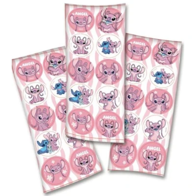 ADESIVOS DECORADOS STITCH ANGEL ROSA 9,5X23CM PCT.C/30 112359 - FESTCOLOR
