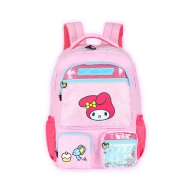 MOCHILA AMIGOS DA HELLO KITTY ROSA  MY MELODY LUXCEL