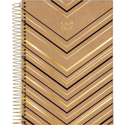 CADERNO 10MT 160F ESP CD UNIV KRAFT BLACK JANDAIA
