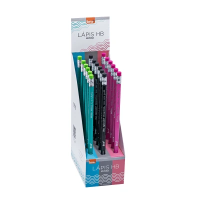LÁPIS DE ESCREVER HB ESTAMPADO SÁTIRA - RESINA TRIANGULAR - LP7221 - BRW