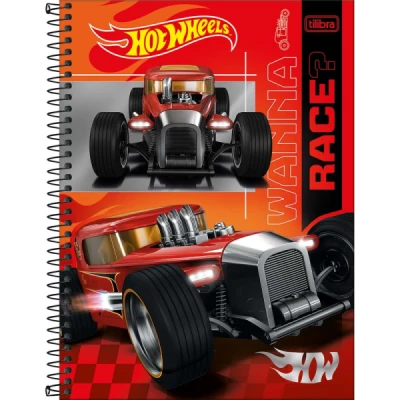 CADERNO 1MT ESP CD 80F UNIV HOT WHEELS TILIBRA