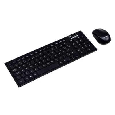 KIT TECLADO E MOUSE SEM FIO CW1001 PRETO REF60000157 - MAXPRINT