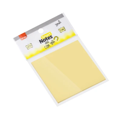 BLOCO ADESIVO SMART NOTES 76X76 AMARELO PASTEL C/ BASE  IMA BA2501 BRW