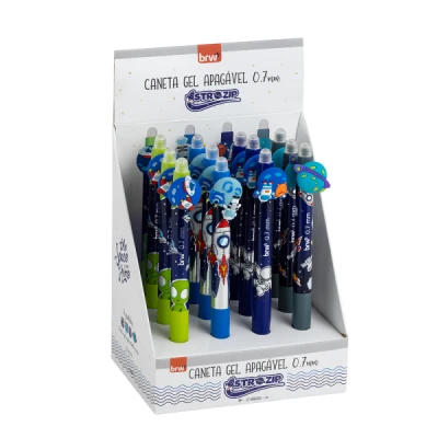 CANETA ESFEROGRÁFICA DIVERT GEL APAG 0.7MM ASTROZIP CA0227 BRW