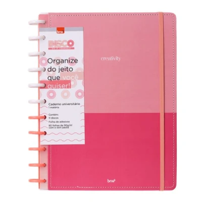 CADERNO DISCO CORAL CREATIVE - 280X215 80F CD1014 BRW