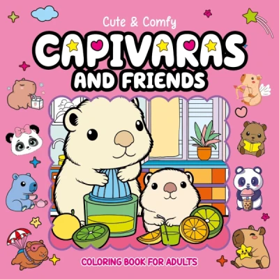 LIVRO DE COLORIR CUTE E COMFY CAPIVARAS FRIENDS UNIDADE 53123 - ONLINE EDITORA