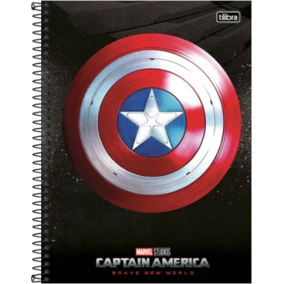 CADERNO 1MT ESP CD 80F UNIV CAPTAIN AMERICA TILIBRA