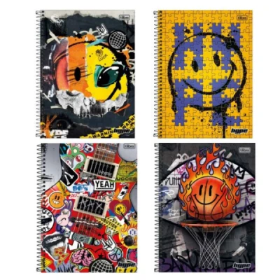 CADERNO ESPIRAL CAPA DURA UNIVERSITÁRIO 1 MATÉRIA HYPE 80 FOLHAS