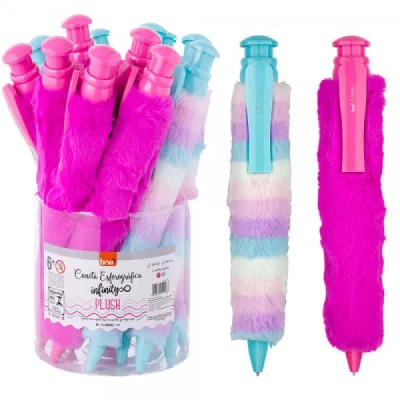 CANETA ESFEROGRÁFICA DIVERTIDIDA 1.0MM INFINITY GIGANTE PLUSH CA0550 - BRW