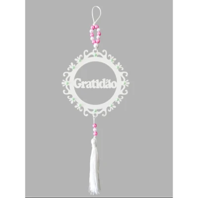 ADORNO FRASE GRATIDAO MDF 10X10CM AF-001 BELLA ARTE