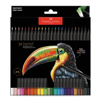 LAPIS DE COR C/24 SUPERSOFT PASTEL 210724 FABER-CASTELL