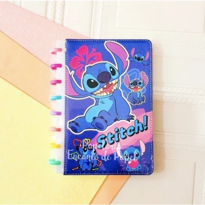 CADERNO DISCO STITCH A5 - IMPORTADO