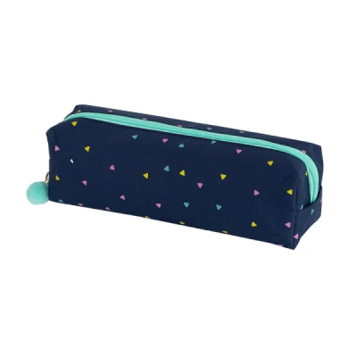 ESTOJO 1 ZIP ESTAMPADO POLIÉSTER ENJOY  AZUL ESCURO ET0751 BRW