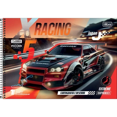 CADERNO DESENHO ESP CD 80F X-RACING TILIBRA