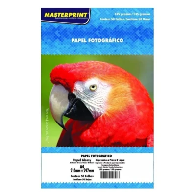 PAPEL FOTO GLOSSY 135G A4 50F - MASTERPRINT