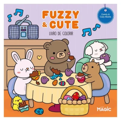 LIVRO DE COLORIR COMFY FUZZY E CUTE 48PG 180G UNIDADE 584761 - MAGIC KIDS
