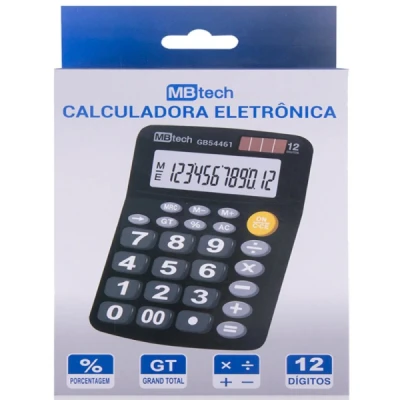 CALCULADORA 12DIG 15X11CM GB54461 MBTECH