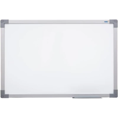 QUADRO BRANCO MOLDURA MADEIRA REVESTIDO ALUMINIO 90X60 UV - Stalo