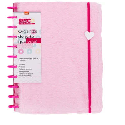 CADERNO DISCO PLUSH S2 - 280X215 - 80 FOLHAS CD1011 - BRW